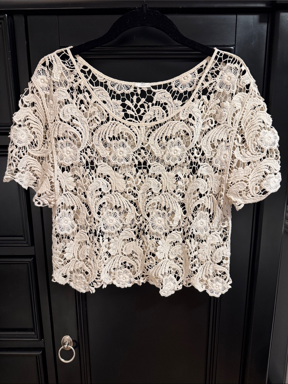 Crochet Floral Lace Top